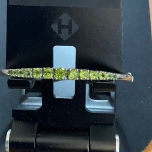 Peridot bangle bracelet silver 9”